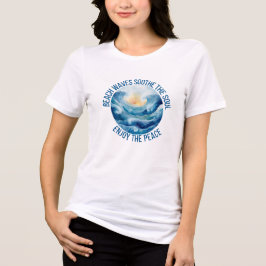 Camiseta Triblenda Olas de Playa Calman el Alma de las Mujeres 