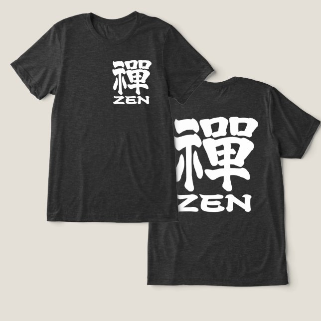 Camiseta Triblenda Old character Kanji for Zen (Diseño Anverso y Reverso)
