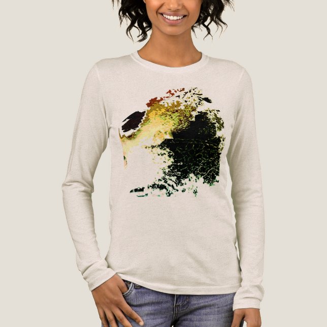 Camiseta Triblenda Olive Gold Tan Airbroche Pintura de pintura MCM As (Anverso)