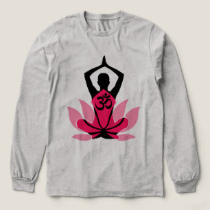 Camiseta Triblenda OM Namaste Espiritual Lotus Flower Yoga en Umber