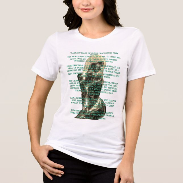 Camiseta Triblenda omrani La mujer inquebrantable (Anverso)