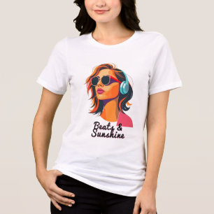 Camiseta Triblenda Onda de sonido neón: Vibes de verano eléctricas