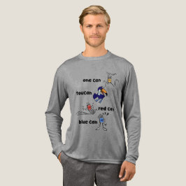 Camiseta Triblenda One Can Toucan Red Can Blue Can Men LS Shirt