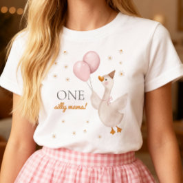 Camiseta Triblenda One Silly Mama Goose Spring Party Farm Birthday