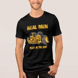Camiseta Triblenda Operador de Bulldozer Los Hombres Verdaderos Juega