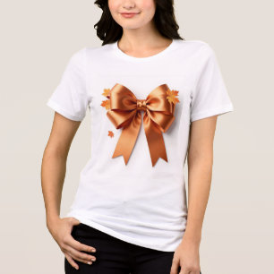 Camiseta Triblenda Opulencia Otoñal Arco Metálico Dorado y Naranja Ar