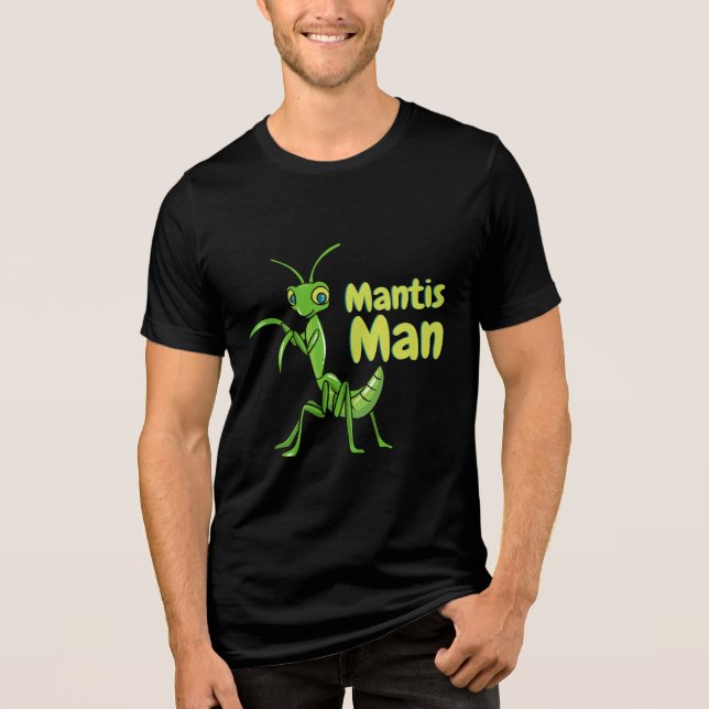 Camiseta Triblenda Oración de Mantis Man Green Garden Insectos (Anverso)