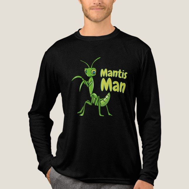 Camiseta Triblenda Oración de Mantis Man Green Garden Insectos (Anverso)