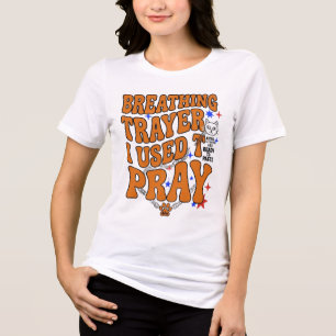 Camiseta Triblenda Oración de respiración ADOM usada para orar