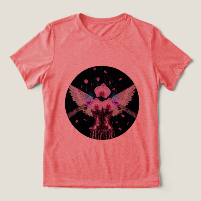 Camiseta Triblenda Orchid Glam Wings Tee 💜 🥂 (Diseño delantero )