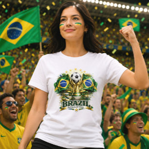 Camiseta Triblenda Orgullo Brasileño Fútbol Brasil Hincha Fútbol Bras