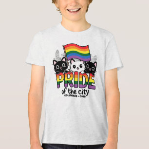 Camiseta Triblenda Orgullo de Colón Ciudad Ohio Bandera Arcoiris de l