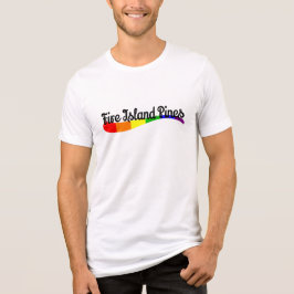 Camiseta Triblenda Orgullo de Fire Island Pines Gráfico de Arcoíris L
