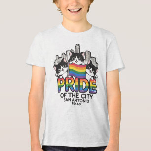 Camiseta Triblenda Orgullo de la ciudad de San Antonio, Texas, Bander
