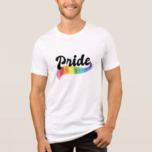 Camiseta Triblenda Orgullo Gay Retro Arcoíris Acuarela Aliado LGBTQ