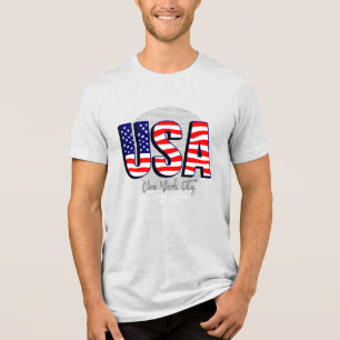 Camiseta Triblenda Orgullo Patriótico: Denim Core de Estados Unidos