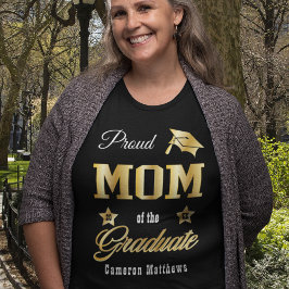 Camiseta Triblenda Orgullosa madre de la graduación de nombre de grad