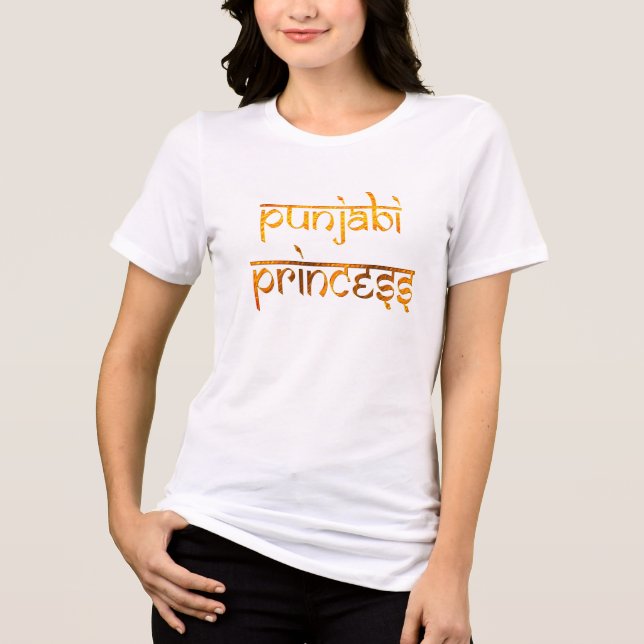 Camiseta Triblenda Orgullosa princesa punyabí india, orgullo punyab (Anverso)