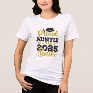 Camiseta Triblenda Orgullosa tía de la clase de graduados de 2025