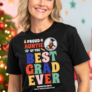 Camiseta Triblenda Orgullosa tía de la foto del mejor graduado de la 