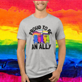 Camiseta Triblenda Orgulloso de ser un Oso Aliado
