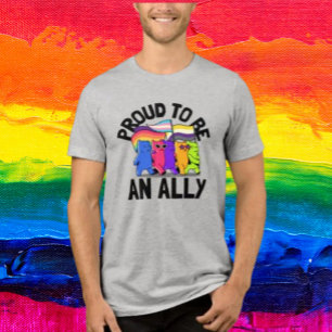 Camiseta Triblenda Orgulloso de ser un Oso Aliado