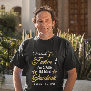 Camiseta Triblenda Orgulloso padre del nombre del graduado Graduaci
