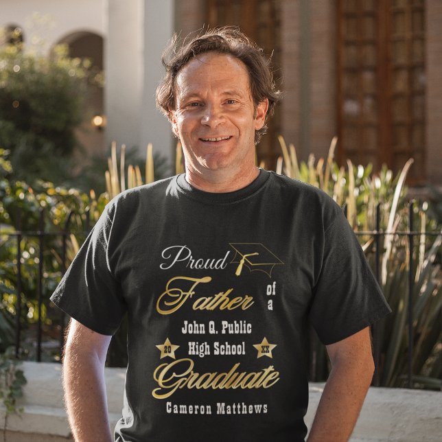Camiseta Triblenda Orgulloso padre del nombre del graduado | Graduaci (Subido por el creador)
