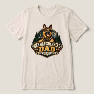 Camiseta Triblenda Orgulloso Padre Pastor Alemán Insignia Vintage