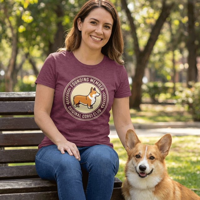 Camiseta Triblenda Original Corgi Club Founding Member Funny (Subido por el creador)