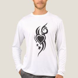 Camiseta Triblenda Ornamental Floral Heart Tattoo 