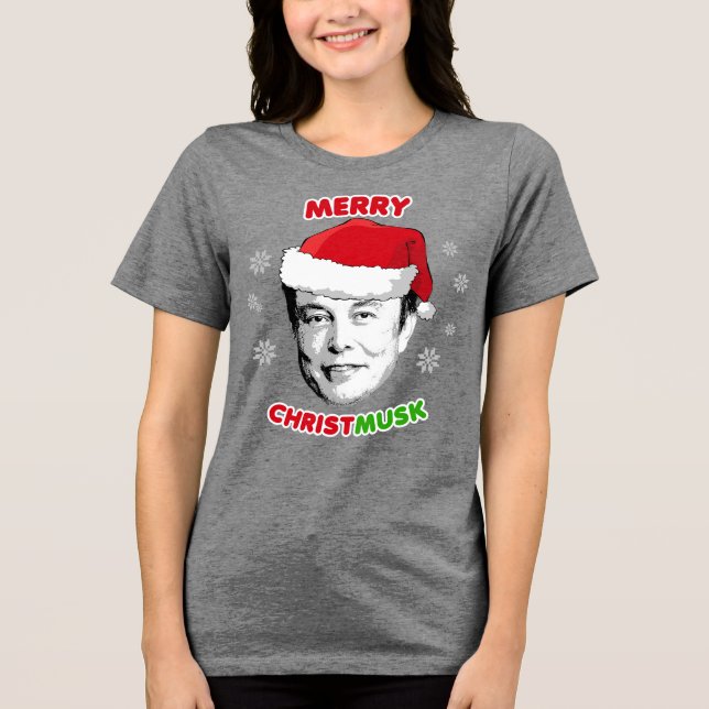 Camiseta Triblenda Ornamento cerámico de Merry Christmusk (Anverso)