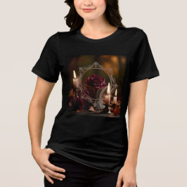 Camiseta Triblenda Ornate Victorian Mirror Purple Rosa Candlelight