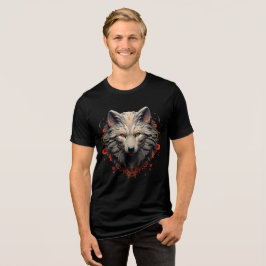 Camiseta Triblenda Ornate Wolf Face – Floral Fantasy Design
