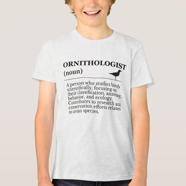 Camiseta Triblenda Ornithologist Definition - Vogelkunde (Birdwatchin (Anverso)