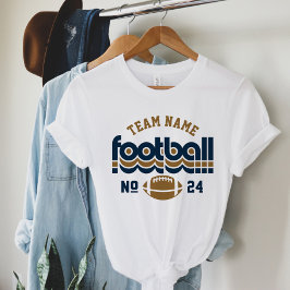 Camiseta Triblenda Oro Oscuro Espíritu Fútbol Retro Navy