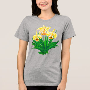 Camiseta Triblenda Orquídeas silvestres - Orquídeas y follaje dorados