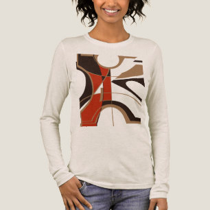 Camiseta Triblenda Oscuro Red Tan Negro Negrita Gran Resumen Geométri
