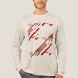 Camiseta Triblenda Oscuro Taupe Rojo Tan inclinado Suroeste Resumen