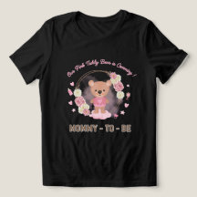 Osito de peluche rosa futura mamá 