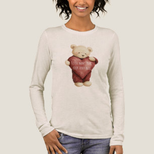 Camiseta Triblenda Oso de peluche corazón rojo