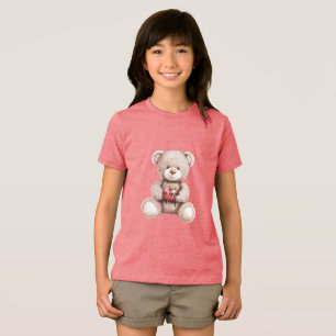 Camiseta Triblenda Oso de peluche de crema de manzana roja al día