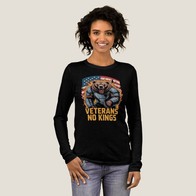 Camiseta Triblenda Oso Gráfico Veteranos No Reyes (Anverso Completo)
