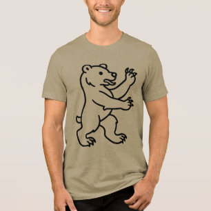 Camiseta Triblenda Oso Rampante Símbolo Heráldico Medieval de Fantasí