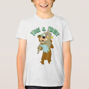 Camiseta Triblenda Oso Yogi Cargando Cindy Bear