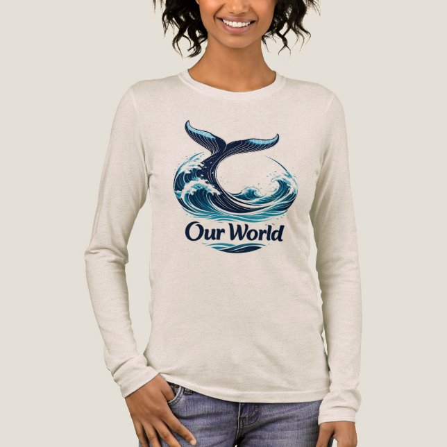 Camiseta Triblenda Our World Whale Tail Ocean Conservation (Anverso)