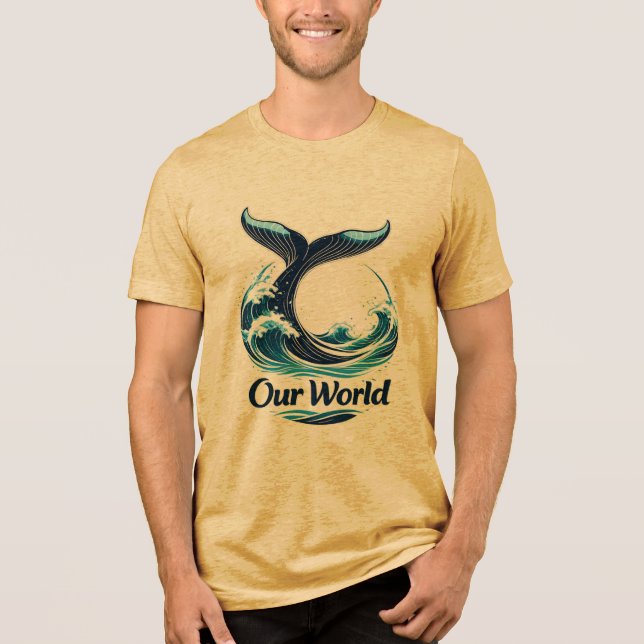 Camiseta Triblenda Our World Whale Tail Ocean Conservation (Anverso)