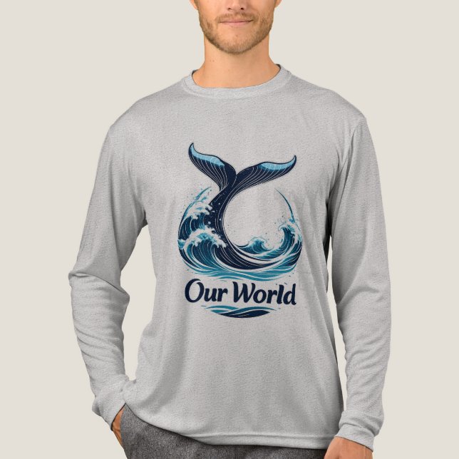 Camiseta Triblenda Our World Whale Tail Ocean Conservation (Anverso)