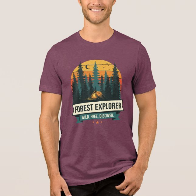 Camiseta Triblenda Outdoor Forest Explorer Camping Adventure Retro (Anverso)