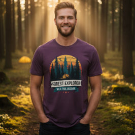 Camiseta Triblenda Outdoor Forest Explorer Camping Adventure Retro